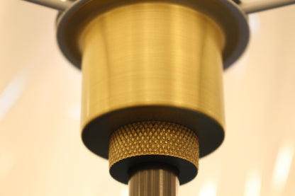 Linear Muse Table Lamp | Solid H65 Brass & Matte Black | LumiBrassWorks